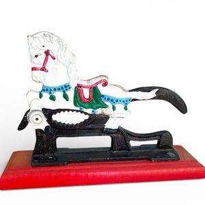 Vintage cast iron horse nutcracker